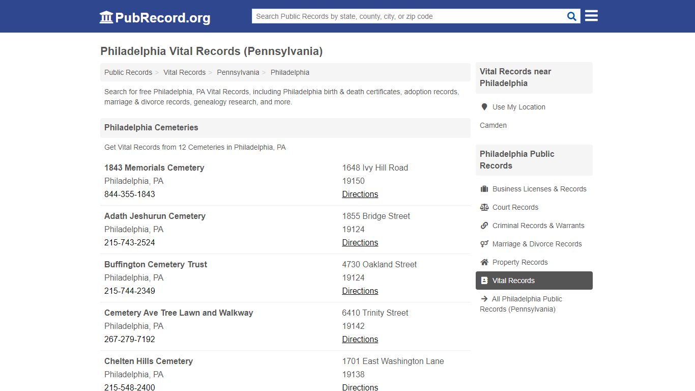 Free Philadelphia Vital Records (Pennsylvania Vital Records)